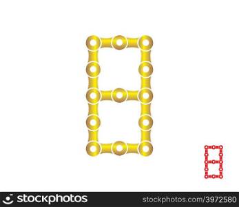 letter B logo chain concept illustration