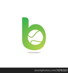 Letter B tennis vector logo design. Vector design template elements for your sport team or corporate identity.