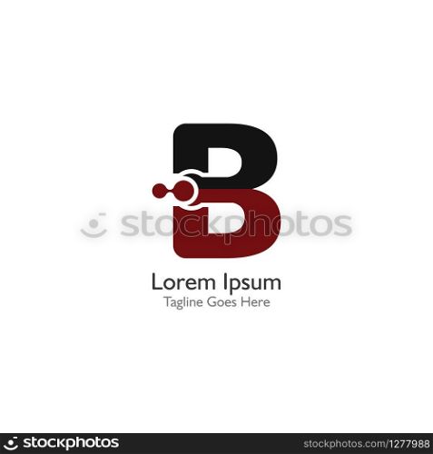 Letter B with Antom Creative logo or symbol template design