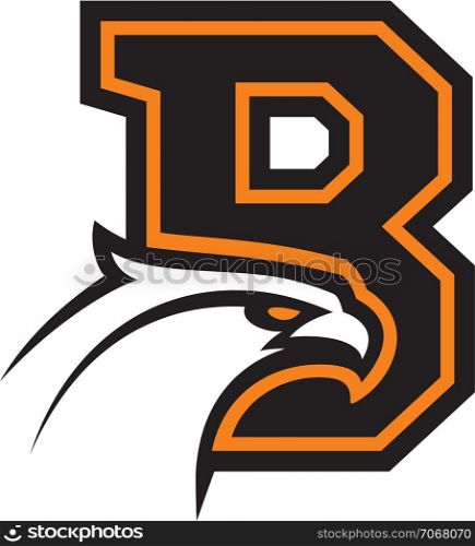 Letter B with eagle head. Great for sports logotypes and team mascots.