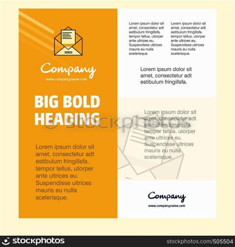 Letter Business Company Poster Template. with place for text and images. vector background