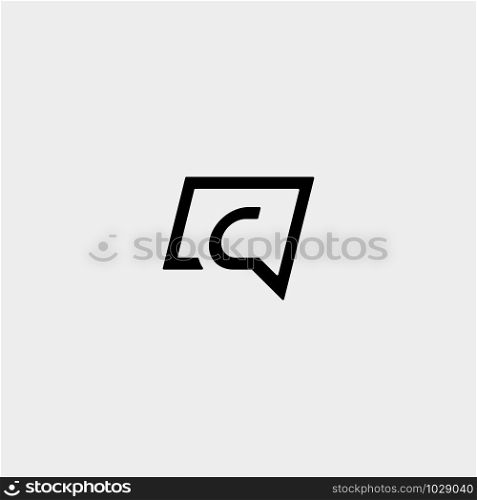 Letter C Chat Logo Template Vector Design Message Icon. Letter C Chat Logo Template Vector Design
