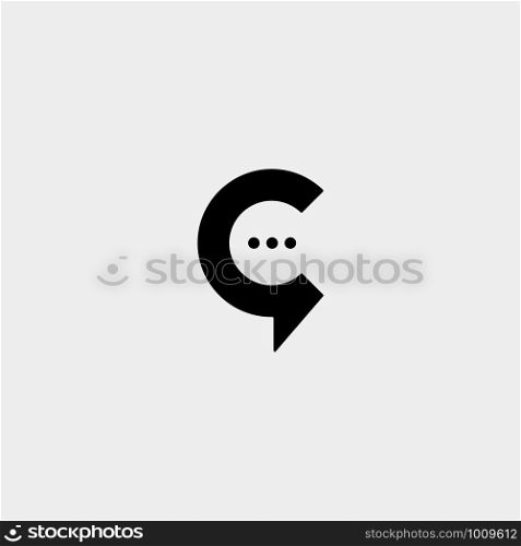 Letter C Chat Talk Logo Template Vector Design Message Icon. Letter C Chat Talk Logo Template Vector Design