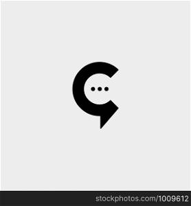 Letter C Chat Talk Logo Template Vector Design Message Icon. Letter C Chat Talk Logo Template Vector Design