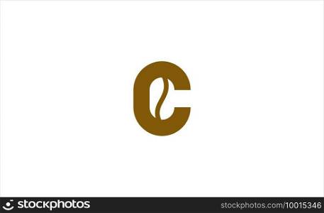 letter c coffee logo design illustration