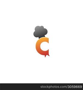 Letter C Hat chef icon logo vector