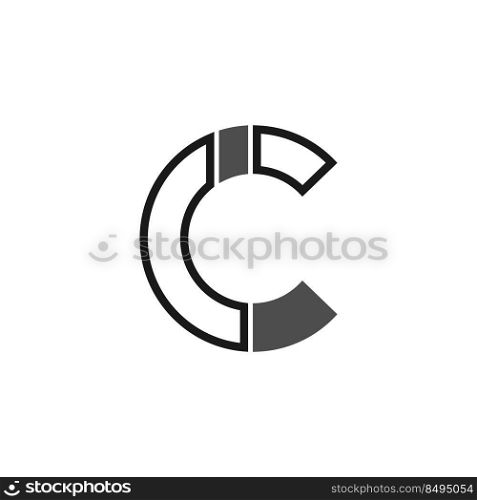 Letter C icon logo design illustration