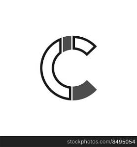 Letter C icon logo design illustration
