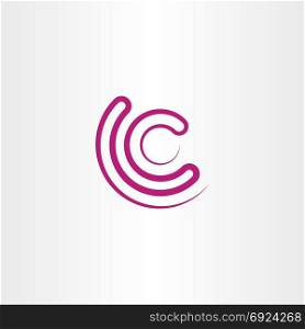 letter c icon symbol line logo logotype vector
