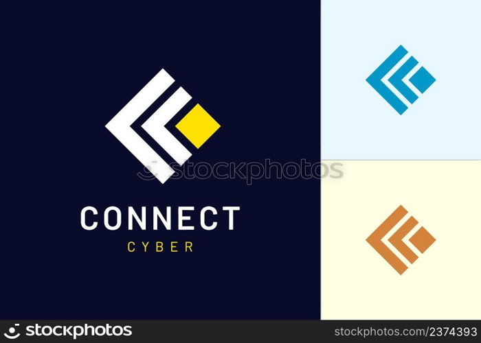 Letter C modern Logo template represents connection and digital for the tech industry