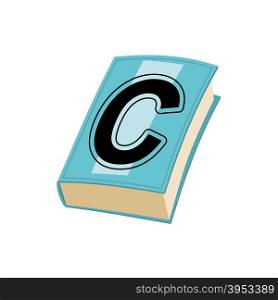 Letter C on cover of retro books. Concept of template elements alphabet
