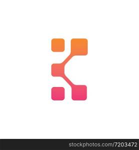 Letter C Pixel digitec Icon Creative design Modern template
