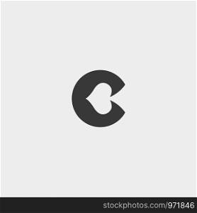 letter c poker logo design template vector illustration icon element - vector. letter c poker logo design template vector illustration icon element