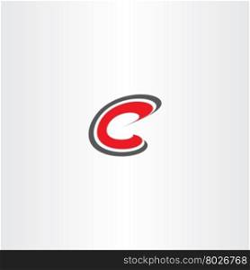 letter c red sign symbol vector icon logotype design