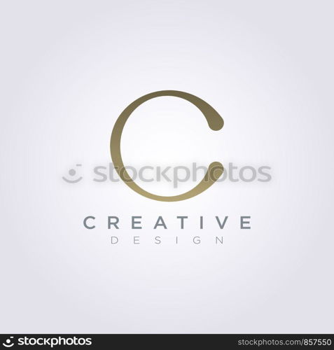 Letter C Vector Illustration Design Clipart Symbol Logo Template.