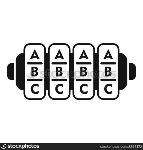 Letter cipher icon simple vector. Data encryption. Code lock. Letter cipher icon simple vector. Data encryption