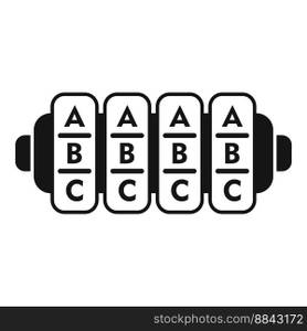 Letter cipher icon simple vector. Data encryption. Code lock. Letter cipher icon simple vector. Data encryption