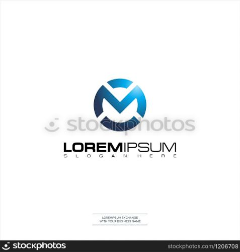 Letter CM logo icon design template elements Initial C M Design