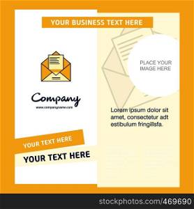 Letter Company Brochure Template. Vector Busienss Template