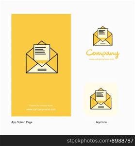 Letter Company Logo App Icon and Splash Page Design. Creative Business App Design Elements