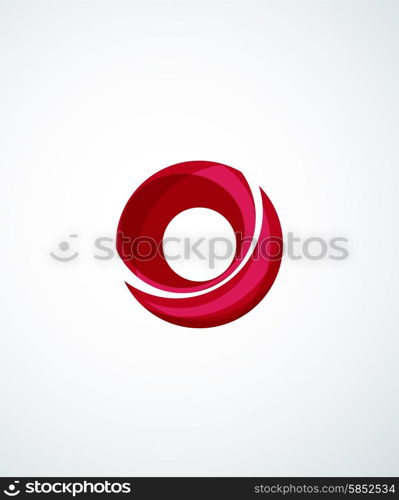 Letter company logo design. Clean modern abstract concept made of overlapping flowing wave shapes. Letter company logo