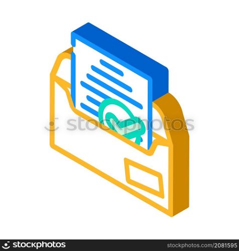 letter compliance isometric icon vector. letter compliance sign. isolated symbol illustration. letter compliance isometric icon vector illustration