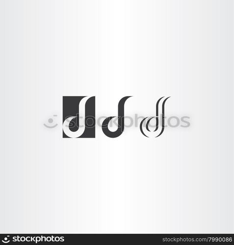 letter d black logo vector icon set emblem