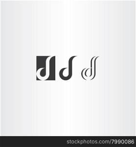 letter d black logo vector icon set emblem
