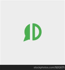 Letter D Chat Logo Template Vector Design Message Icon. Letter D Chat Logo Template Vector Design