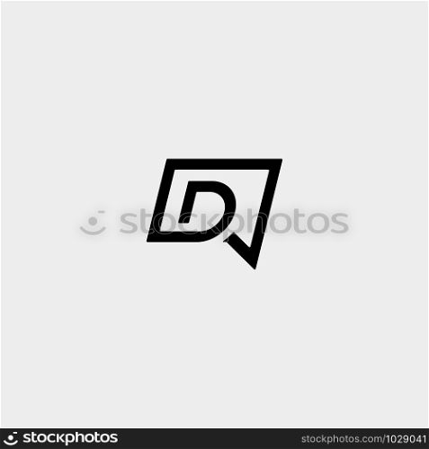 Letter D Chat Logo Template Vector Design Message Icon. Letter D Chat Logo Template Vector Design