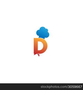 Letter D Hat chef icon logo vector