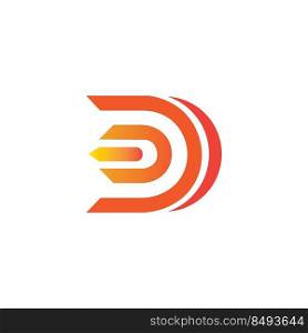 letter D icon logo vector design template