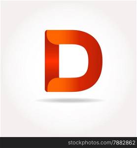 Letter D logo design template elements in different bright colors