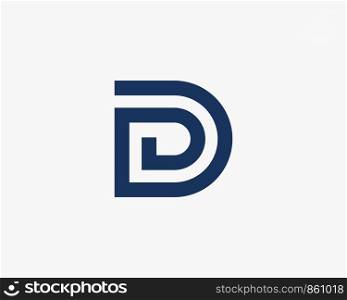 Letter D Logo Design Vector Illustration
