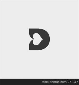 letter d poker logo design template vector illustration icon element - vector. letter d poker logo design template vector illustration icon element