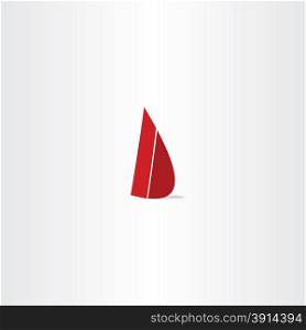 letter d red stylized icon vector logo design