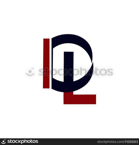 letter dl logo vector