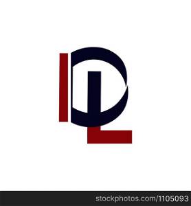 letter dl logo vector