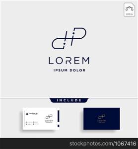 Letter DP PD DHP Logo Design Simple Vector Elegant. Letter DP PD DHP Logo Design Simple Vector