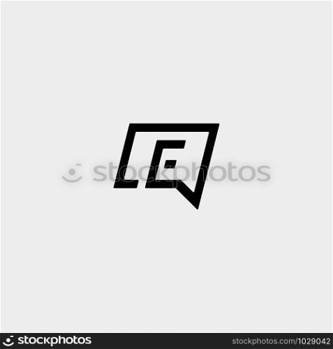 Letter E Chat Logo Template Vector Design Message Icon. Letter E Chat Logo Template Vector Design