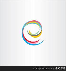 letter e colorful symbol design