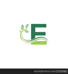Letter E Icon with floral logo design template illustration vector
