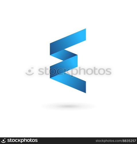 Letter e logo icon design template elements vector image