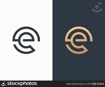 Letter E Logo Template Vector Illustration