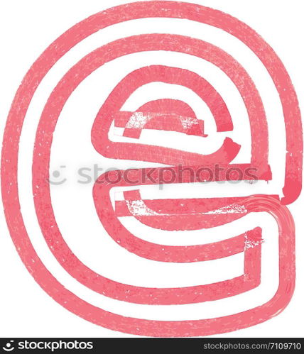 letter e lowercase vector illustration