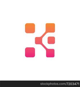 Letter E Pixel digitec Icon Creative design Modern template