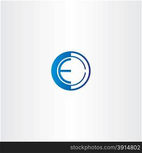 letter e target point logo design