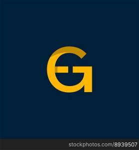 Letter eg monochrome business logo design vector image