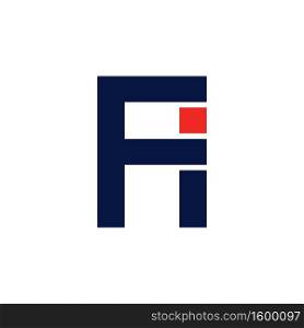 letter f and i fi logo icon vector 
