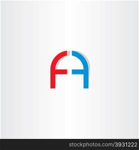 letter f and letter a logo icon vector design